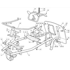 725M - 2008 - 299971583/UM8 - Mountfield Ride On Mower Frame Diagram