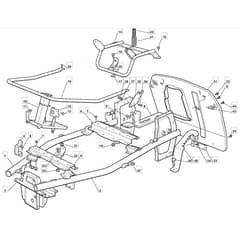 725M - 2003-2006 - 299971633/MOE - Mountfield Ride On Mower Frame Diagram