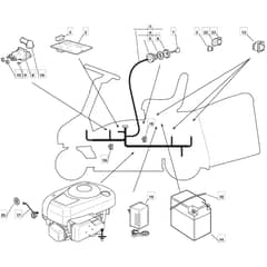 725M - 2003-2006 - 299971633/MOU - Mountfield Ride On Mower Electrics Diagram