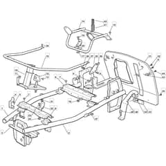 725M - 2003-2006 - 299971633/MOU - Mountfield Ride On Mower Frame Diagram