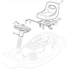 725M - 2003-2006 - 299971633/MOU - Mountfield Ride On Mower Seat Diagram