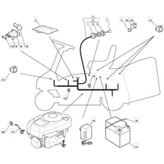 725M - 2008 - 299971683/UM8 - Mountfield Ride On Mower Electrics Diagram