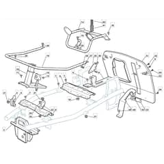 725M - 2009 - 2T0112483/UM9 - Mountfield Ride On Mower Frame Diagram