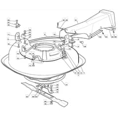 725M - 2009 - 2T0114483/UM9 - Mountfield Ride On Mower Deck Diagram