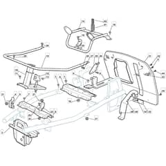 725M - 2009 - 2T0114483/UM9 - Mountfield Ride On Mower Frame Diagram