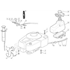 725V - 2010 - 2T0030283/M10 - Mountfield Ride On Mower B&S Engine Diagram