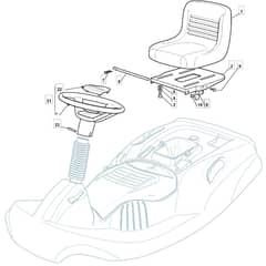 725V - 2009 - 2T0312483/UM9 - Mountfield Ride On Mower Seat Diagram