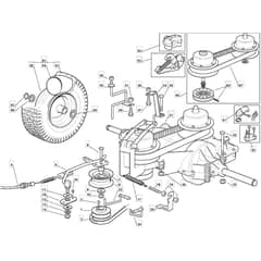 725V - 2009 - 2T0312483/UM9 - Mountfield Ride On Mower Transmission Diagram