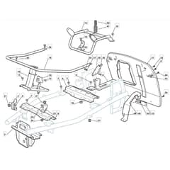 725V - 2011-2013 - 2T0314483/UM9 - Mountfield Ride On Mower Frame Diagram