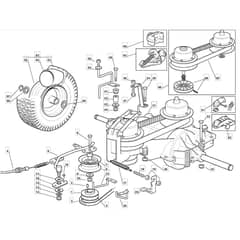 725V - 2011-2013 - 2T0314483/UM9 - Mountfield Ride On Mower Transmission Diagram