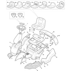 727 HB - 2014 - 2T0105283/MFR - Mountfield Ride On Mower Body Diagram