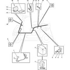 727 HB - 2014 - 2T0105283/MFR - Mountfield Ride On Mower Electric Equipment Diagram