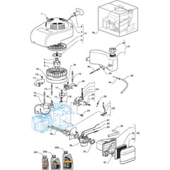 727 M - 2014-2015 - 2T0085483/M14 - Mountfield Ride On Mower Engine Assy Diagram