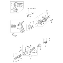 753 T - Oleo-Mac Brushcutter Starter assy and clutch Diagram