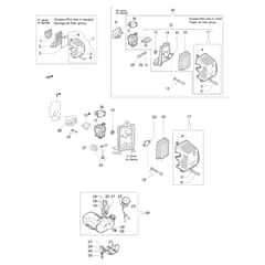 753 T - Oleo-Mac Brushcutter Tank and air filter Diagram