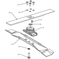 Masport 800AL - 973985 - Oct 2009 - 540mm Chipper & Bar Blade Assembly