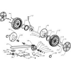 Masport 800ST - 478968 - Jan 2014 - Wheel and Gearbox Assembly
