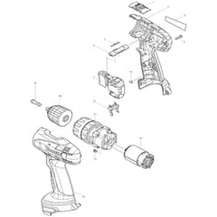 Makita 8271D - Cordless Hammer Driver Drill - Power Tool Diagram