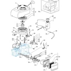 827H - 2013-2015 - 2T0065483/M13 - Mountfield Ride On Mower WBE0704 Engine Diagram