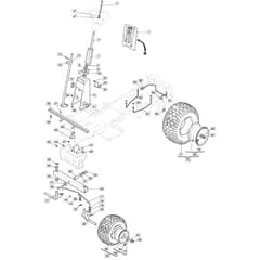 827H - 2016-2023 - 2T0070483/M16 - Mountfield Ride On Mower Steering Diagram