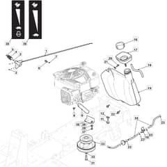 827HB - 2013 - 2T0075283/M13 - Mountfield Ride On Mower B&S Engine Diagram