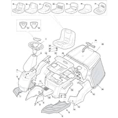 827HB - 2013 - 2T0075283/M13 - Mountfield Ride On Mower Body Diagram