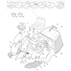 827HB - 2014 - 2T0075283/MFR - Mountfield Ride On Mower Body Diagram
