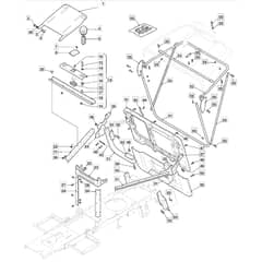 827HB - 2014 - 2T0075283/MFR - Mountfield Ride On Mower Frame Diagram