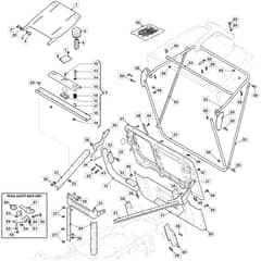 827M - 2013-2015 - 2T0045483/M13 - Mountfield Ride On Mower Frame Diagram