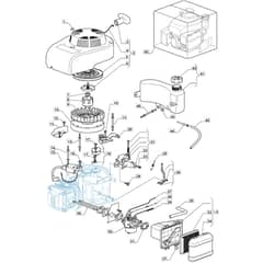 827M - 2013-2015 - 2T0045483/M13 - Mountfield Ride On Mower WBE0704 Engine Diagram