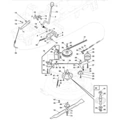 827M - 2016-2022 - 2T0050483/M16 - Mountfield Ride On Mower Blade Diagram