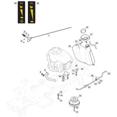 827M - 2016-2022 - 2T0050483/M16 - Mountfield Ride On Mower Engine Diagram