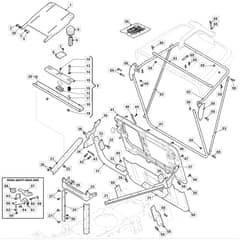 827M - 2016-2022 - 2T0050483/M16 - Mountfield Ride On Mower Frame Diagram