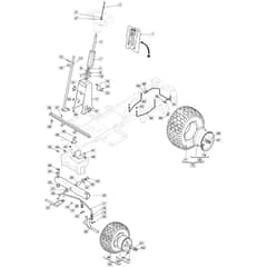 827M - 2016-2022 - 2T0050483/M16 - Mountfield Ride On Mower Steering Diagram