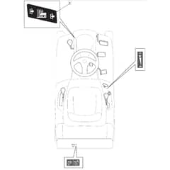 827M - 2018-2021 - 2T0050483/MTF - Mountfield Ride On Mower Labels Diagram