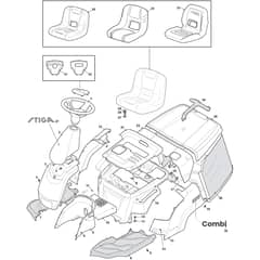 827M - 2024-2025 - 2T0052483/CAS - Mountfield Ride On Mower Bodywork Diagram