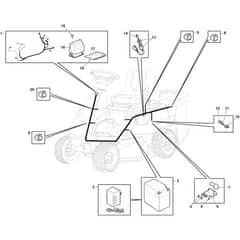 827M - 2024-2025 - 2T0052483/CAS - Mountfield Ride On Mower Electrics Diagram