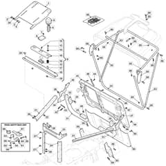 827M - 2023 - 2T0090283/M23 - Mountfield Ride On Mower Frame Diagram