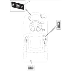 827M - 2023 - 2T0090283/M23 - Mountfield Ride On Mower Labels Diagram