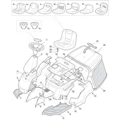 827MB - 2013 - 2T0055283/M13 - Mountfield Ride On Mower Body Diagram