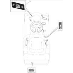 827MB - 2013 - 2T0055283/M13 - Mountfield Ride On Mower Labels Diagram