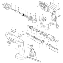 Makita 8411D - Cordless Hammer Drill 10mm - Power Tool Diagram