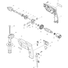 Makita 8450 - Hammer Drill 15mm - Power Tool Diagram