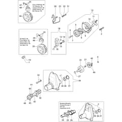 8530 -  - Efco Brushcutter Starter assy and clutch Diagram