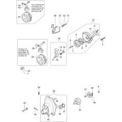 8550 BOSS -  - Efco Brushcutter Starter assy and clutch Diagram