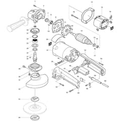 Makita 9005B - Disc Grinder 125mm - Power Tool Diagram