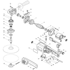 Makita 9217SPC - Electronic Sander Polisher - Power Tool Diagram