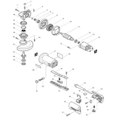 Makita 9528PB - 125mm Angle Grinder - Power Tool Diagram