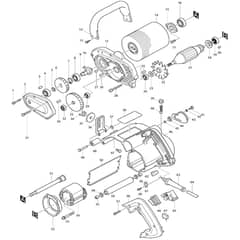 Makita 9741 - Wheel Sander - Power Tool Diagram