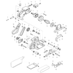 Makita 9902 - Belt Sander 76mm - Power Tool Diagram